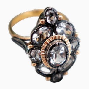 Bague en Or et Argent avec Quartz Taille