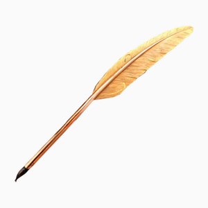 Gold Quill Pen with Richly Engraved Definitions
