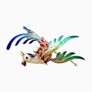 Goldbrosche in Vogelform