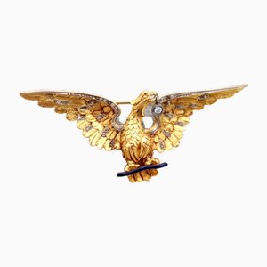 Eagle Shaped Gold Brooch