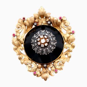 Gold Brooch with Cutouts