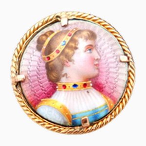 Circular Gold Brooch