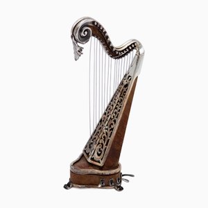 Silver Harp Miniature with Wooden Frame