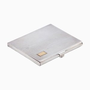 Silberner Karton mit oberen Bändern