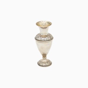 Silver Jar with Leaf Engravings
