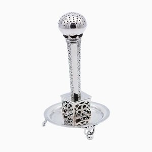Soporte para palillos de plata con forma de bola