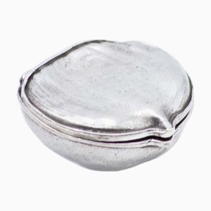 Chestnut-Shaped Silver Pill Box