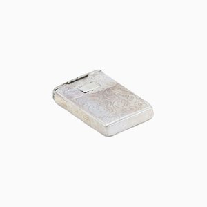 Silver Matchbox with Wreath Engravings