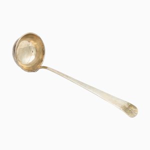 Silver Soup Ladle with Shell Rim