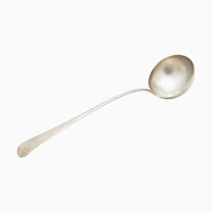 Brushed Silver Soup Ladle