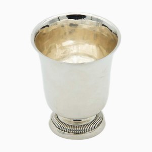 Plain Silver Cup with Reliefs on Circular Base