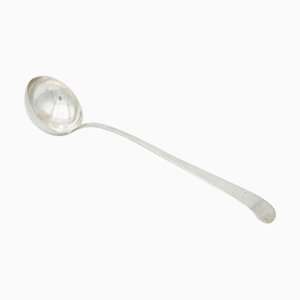 Plain Silver Soup Ladle with Smooth Handle