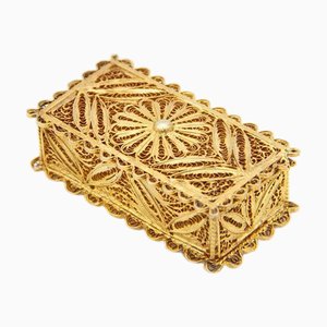Filigree Mesh Gilded Silver Pill Box