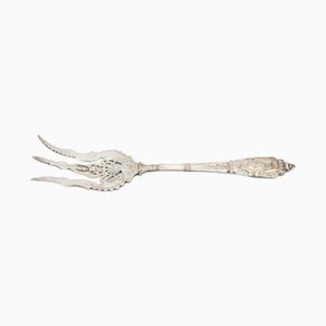Silver Serving Fork with Reliefs