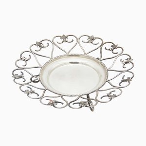 Silver Tray with Fleur De Lis Details