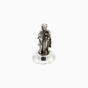 Saint Anthony with Child in Plain Silver