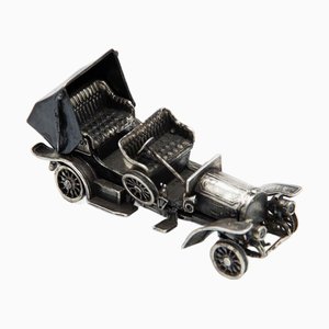 Antique Convertible Car Miniature in Nickel Silver