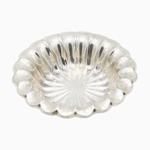 Fluted Silver Circular Ring Dish