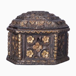 Safe in Carved Wood