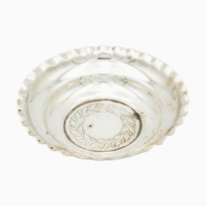 Circular Silver Ring with Wavy Edges