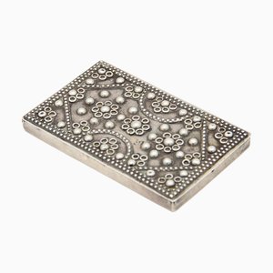 Rectangular Shaped Silver Cigarette Case