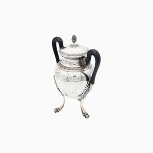 Silver Pot with Embossed Acanthus Leaves