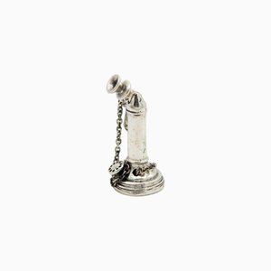 Antique Silver Telephone Miniature
