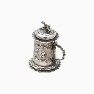 Boccale da birra in miniatura in argento