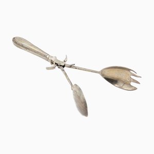 Silver Tongs for Bread and Salad