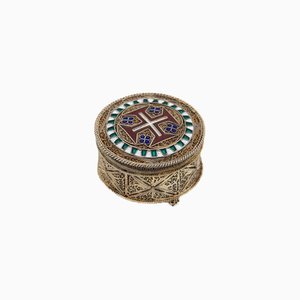 Silver Box in Filigree Mesh with Cross of the Order of Christ