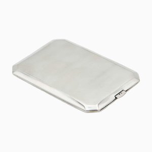 Brushed Silver Cigarette Case