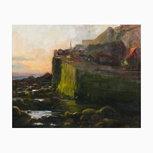 John Reis, Fishermen's Beach, Ericeira, Öl auf Leinwand