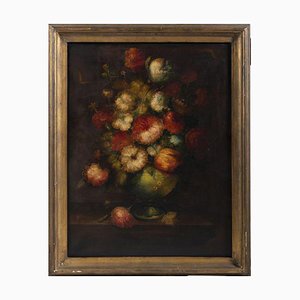 Artista de la escuela europea, naturaleza muerta, óleo sobre lienzo, década de 1800