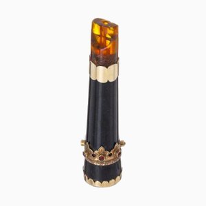 Mundstück mit Gold und Granaten