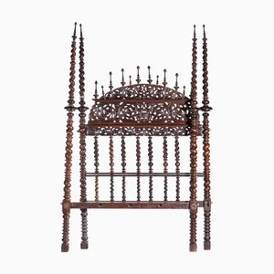 Letto a tombolo portoghese in palissandro