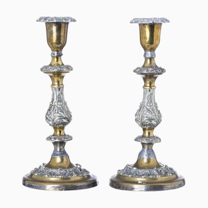 Europäische Kerzenständer aus Metall, 2er Set