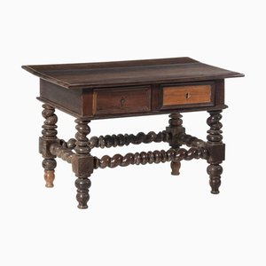 Portuguese Side Table in Carved Rosewood