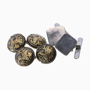 Gemelos de plata. Juego de 4