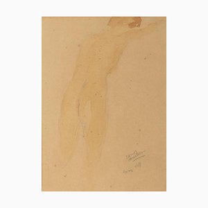 Carlos Carneiro, Figur, Mixed Media auf Papier