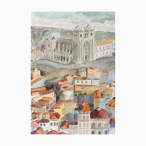 Pereira, Veduta della Cattedrale di Porto, Acquarello su carta