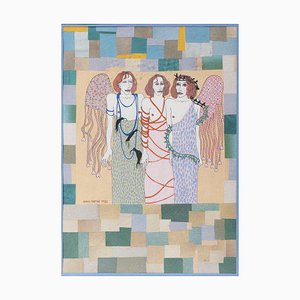 Grace Martins, Figures, Mixed Media on Cardboard