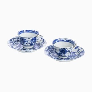 Chinesische Tassen aus Porzellan, 2er Set
