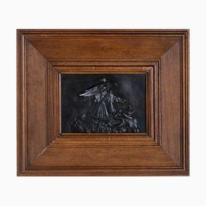 Artista francés, bajorrelieve de águila luchando contra una serpiente, bronce