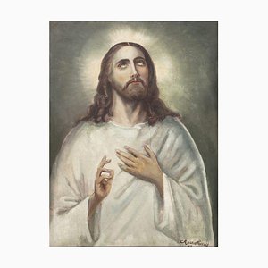 Angelo Paraselli, Jesus Christus, Öl auf Leinwand