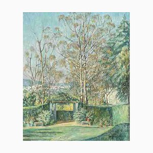 Theodora Andresen, Garden of the House on António Cardoso Street, Oil on Canvas