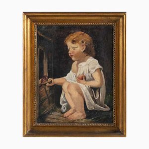 M. Gloria, Portrait of a Girl, Oil on Canvas