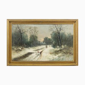 European School Artist, Landscape with Figures, Oil on Canvas