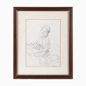 Alberto Augusto De Souza, Figure, Mixed Media on Paper