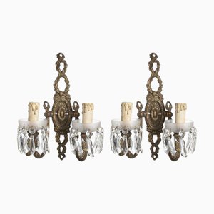 Zweiflammige Wandlampen, 2er Set