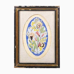 Manuel Bentes, Floral Composition, Mixed Media on Paper